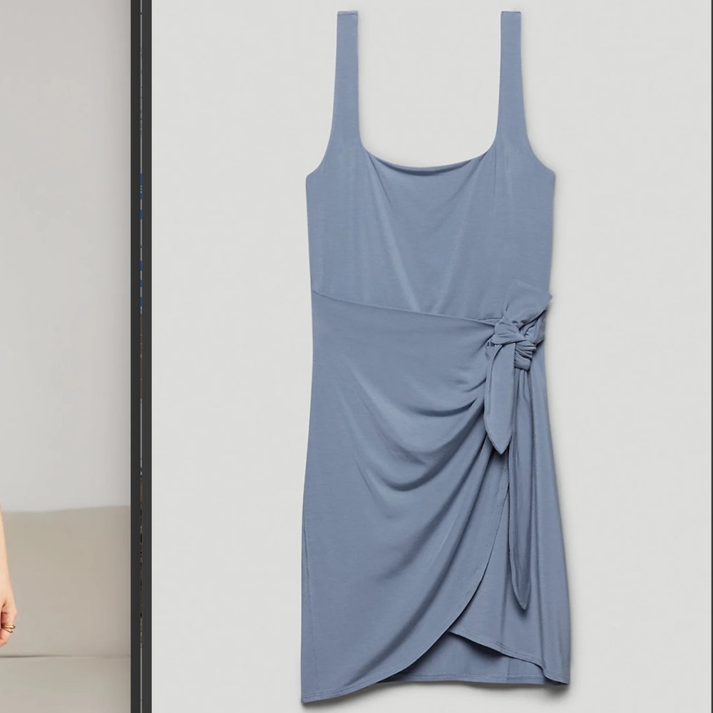 Wilfred Saturn blue mini wrap dress